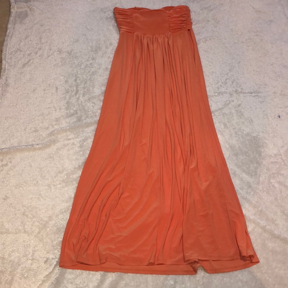 Jessica Simpson Knot Maxi Dress Melon Orange
